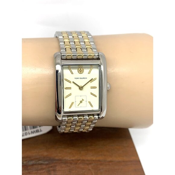 Tory Burch Women's Watch TBW1070 Eleanor Cream Dial Quartz Two Tone Steel 25mm - Picture 10 of 13